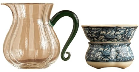 Colador de té Blooming, filtro de té doméstico de alta gama, juego de colador de té + mango verde