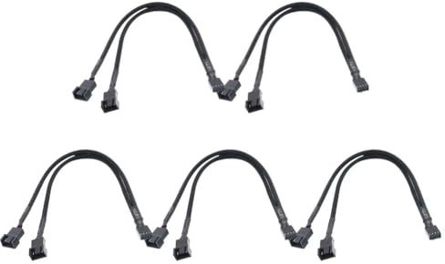 Uhidka 4-Pin PWM Fan Splitter Hub Cable forMotherboard andCPU PC Case Fan Extension Adapter Y Splitter Cable