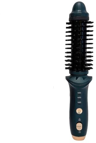 Mini spazzola riscaldata senza fili per viaggio pettine rotondo riscaldante, ferro arricciacapelli termico per capelli corti, ricaricabile, piccolo volume, spazzola per capelli riscaldata (Verde)
