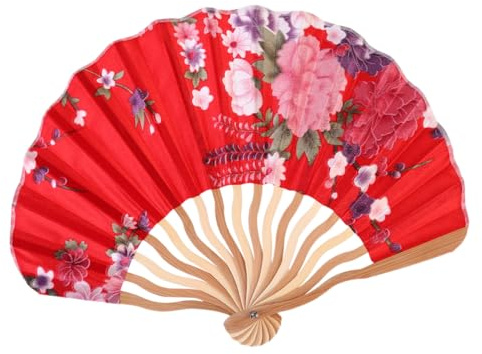 DECOMELODY 2pcs Japanese Style Folding Fan Delicate Ornament Fan for Women Birthday Present for Home Decor