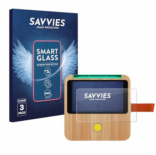 Savvies Schutzglas für tigerbox Touch | 3 Stück Transparenter Displayschutz Made in Germany Panzer Schutz Glas 9H Schutzfolie HD Klar Blasenfrei Einfache Montage