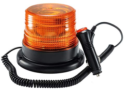 antom Appow Gyrophare LED Orange, phare d’avertissement clignotant magnétique pour véhicule avec prise allume-cigare 12V-80V