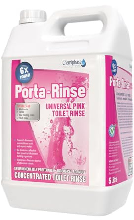 PORTA-RINSE PINK CARAVAN TOILET CHEMICALS - RINSE 5 Litres