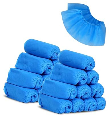 G4GADGET Disposable Shoe Cover (100 Pieces) - Non-Slip, Blue Anti-Slip Overshoes for Indoor/Outdoor Use - Shoes Safety with Textured Bottom - Ideal for Cleaning, Hygiene, and Protection