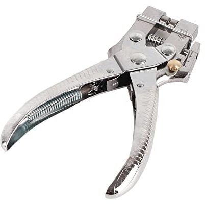 Pinza per perforazione, rivetti Pinze per incastonatura occhiello Pinza per occhielli per cintura con occhielli da 100 pezzi, perforatrice per cartone