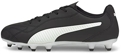 PUMA Jungen Unisex Kinder Monarch II FG/AG Jr Fussballschuh, Black White, 28 EU