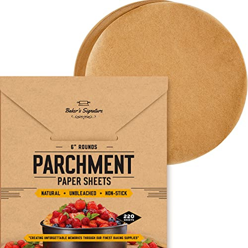 Paquete de 220 bandejas de papel pergamino para hornear de 6 pulgadas Baker's Signature