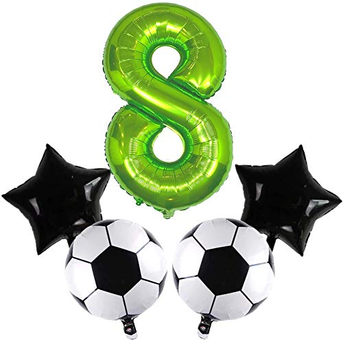DIWULI Fussball Geburtstag 8 Jahre - Fussball Luftballons