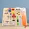 KKTECT Montessori Busy Board 20 in 1 Motorikwand Sensorisches Spielbrett der Feinmotorik Handgefertigte Holztafeln für sensorische Aktivitäten Denkspiel Spielzeug Geschenk Activity Board