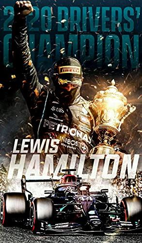 Magic Canvas Art - Bilder Formel 1 Lewis Hamilton Leinwand MercedesLeinwandbild 1- teilig Hochwertiger Kunstdruck modern Wandbilder Wanddekoration Design Wand Bild, Größe: 90 x 60 cm