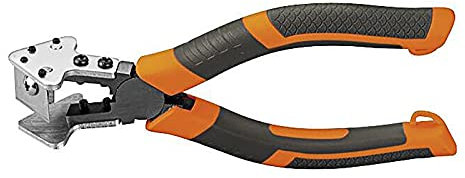 AGRYMER Schneidezange, 90 ° Scherbeschneidwerkzeug V Gummidichtungsstreifen Schere Ternärer Gehrungsschneider mit rutschfestem Griff für Tür und Fenster