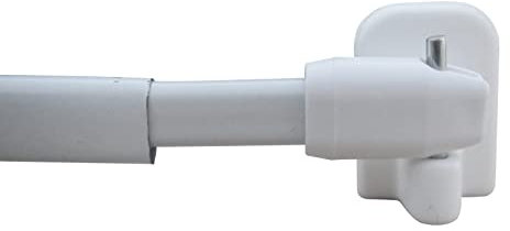 rewagi - 2 aste per vetri, aste per tende da bar, con 2 ganci adesivi per vetrina con 4 ganci adesivi (lunghezza 100 – 180 cm)