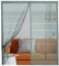 ARCOL Zanzariera Magnetica Finestra 130x150 cm Antigraffio in Vetroresina - Zanzariera Finestra dal Design Moderno Grigio con Righe Bianche - Zanzariere per Finestre