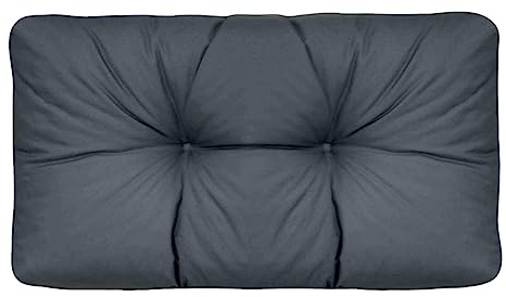 4L Textil Palettenkissen waschbar Palettenauflagen Outdoor Europaletten Sitzkissen Rückenlehne Sitzkissen Seitenkissen wetterfest (Eckkissen 60x40 cm, Dunkelgrau Uv-beständig)