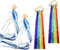 Surplex 2 Baby Regenbogen Holzband Ring Spielzeug + 2 Stern Zauberstab, Rassel Montessori Kreative Handdrachen Sinnesspielzeug Band Spielzeug zum Tanzen Geburtstagsgeschenke Kleinkind Kinder