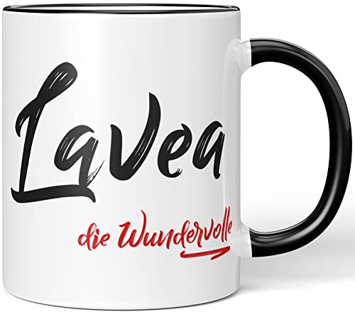 JUNIWORDS Tasse, Lavea, die Wundervolle, Schwarz (5258193)