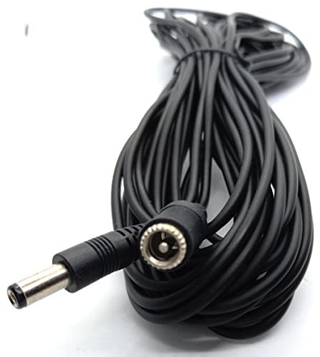 DRUT 10m 2.5mm x 5.5mm Male to Female Power DC Connector Extension Cable Lead for CCTV Cameras, LED Lights 33ft