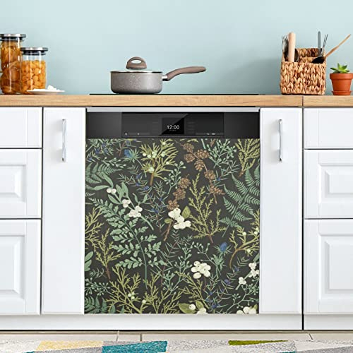 Forest Botanical Dishwasher Magnet Cover 23 x 26 Kitchen Magnetic Appliance Cover Refrigerator Panel Decal Deco for Cabinet Kitchen Laundry Room Gifts