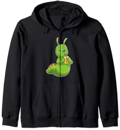 Caterpillar Jeta Zumo de naranja Pajita Sudadera con Capucha