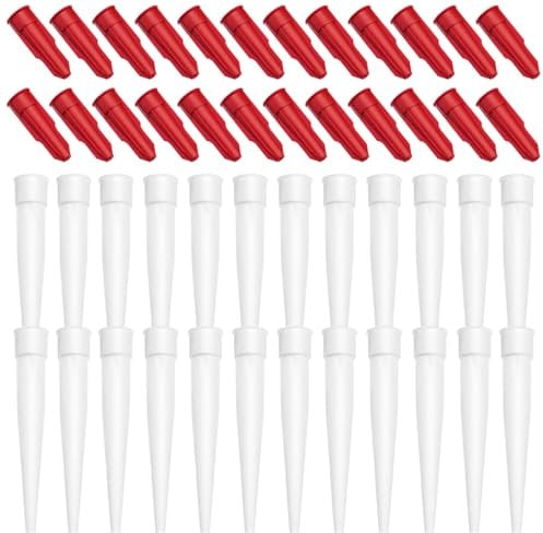 24 Gruppi Beccucci Silicone, Punte Silicone, Beccuccio per Silicone per Pistola Silicone, Cartucce Silicone, Ugelli per Silicone, Punte di Ricambio per Sigillante Adesivo e Pistola per Silicone
