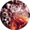 Pro-Art Glasbild Baroque Flowers I, rund 20 cm