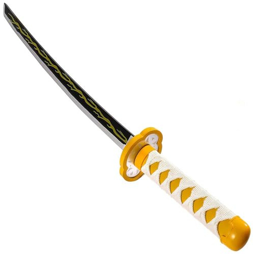 Loocaa Animes Sword - Stocking Fillers Bamboo Sword Gift for Kids Teenager Cosplay Sword Halloween Christmas Party Anime Tanjiro - Size 76 cm For Child (Agatsuma Zenitsu)