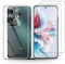 Holilo Silicona Funda + 2 Piezas Protector de Pantalla para OPPO Reno11 F 5G/OPPO Reno 11 F 5G, 9H Dureza HD Cristal Templado Slim Carcasa Suave Gel Rasguño y Resistente Teléfono Móvil Cover