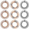Sibba 9 Stück Kreisförmig Stretch Circle Dehnbarer Kamm Flexibler Kunststoff Haarkamm Kreis Haarbandhalter Stirnband Hair Comb Scrunchies Elastische Kamm-Haarbänder Kopfbänder für Frauen Mädchen