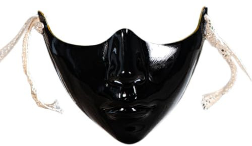 KAHDGSS Masque de bal masqué pour Halloween, bouche des yeux pour femmes et hommes, demi-visage pour carnavals, Halloween, La moitié inférieure de Bk