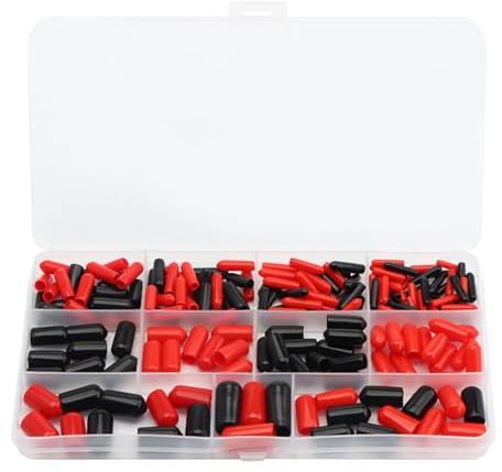 160-teiliges Isolierabdeckungsset Mit Leicht Zu Identifizierenden Farbigen Gummi Isolierkappen. Einfache Installation Für Kabel Und Rohre