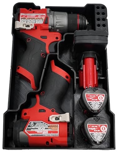 M12 Kraftstoffbohrschrauber und Impact (Gen 3) Packout Organizer für Milwaukee Compact Packout Werkzeugkasten