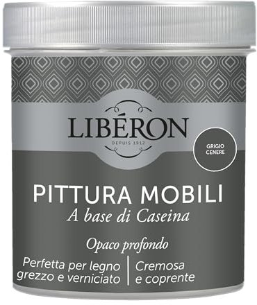 Libéron - Pintura Muebles a base de Caseína - Gris Ceniza - 0,5 L