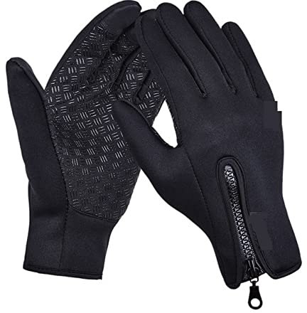 Neoprenhandschuhe Winter Outdoor Sport Radfahren Mann Handschuhe Frauen Touchscreen Fisch wasserdicht Ski winddicht rutschfest Mode schwarze Handschuhe Schnorcheln Surfen Angeln Wassersport(Noir,Mediu