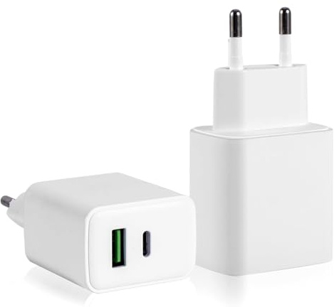 USB C Ladegerät 65W USB Type-C Port,Netzteil Adapter,2er/Pack,Ladestecker PD 3.0,Fast Charging für iPhone 16/16 Pro/16 Pro Max/16 Plus/15 14 13 12 11 Pro Max X XS, Samsung,Tablets Charger (PW02)