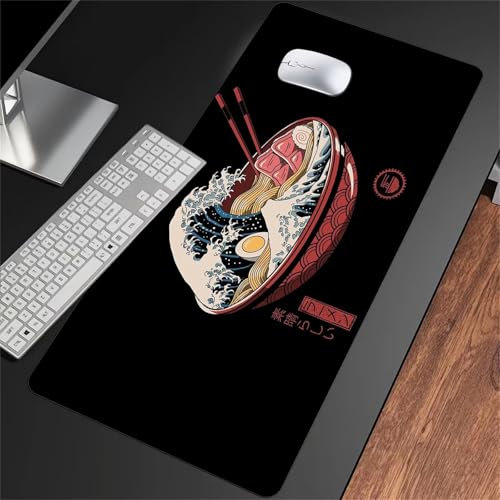 Tapis de Souris Gaming XXL 700x300x3mm Tapis de Souris Gamer Extra Large en Tissu avec Base antidérapante Améliore la Précision et la Vitesse pour Gamer, Ordinateur, PC (Aliments)