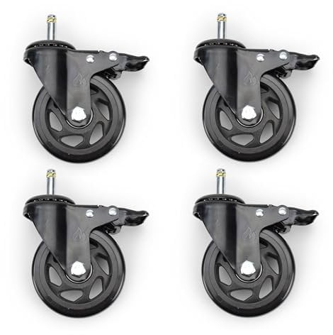 Grillrost.com Das Original Premium Ersatz-Rollen Set mit 100mm Durchmesser - Passend für viele Gasgrills