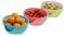 Mikinona Bol de Aperitivos de Doble Compartimento con Soporte para Cáscaras para Nueces Cereza y Edamame Color Aleatorio Color Aleatorio