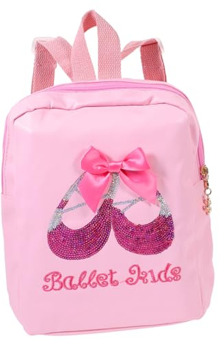 SOIMISS Ballettschultasche mit Pailletten, PU Rucksack für Mädchen Rosa