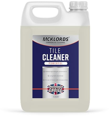 McKLords Commercial - Tile Cleaner 5L - Heavy-Duty Solution for Ceramic, Porcelain & Natural Tiles - Ideal for Kitchens, Bathrooms & Grout - Commercial-Grade Deep Clean