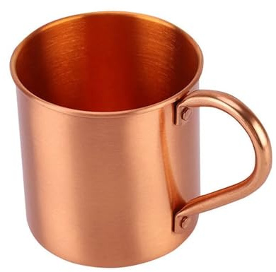 Pure Copper Cup for Drinking Water, Handcrafted Hammered Copper Mug with Handle for Hot & Cold Beverages, Insulated Tumbler for Tea, Coffee, Whisky, Home & Bar Use
