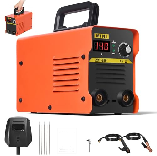 140A 220V Mini Stick Welder, Portable & Lightweight ARC Welder with Welding Electrodes, Electrodes Holder, Earth Clamp for Home Repair, Metal Welding, Bicycle Repair, DIY Projects