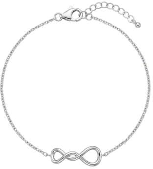 Suzan Gold® 925 Sterling Silber Armband Damen Unendlich Symbol filigran elegant wasserfest nickelfrei Geschenk Infinity Bracelet hochwertig