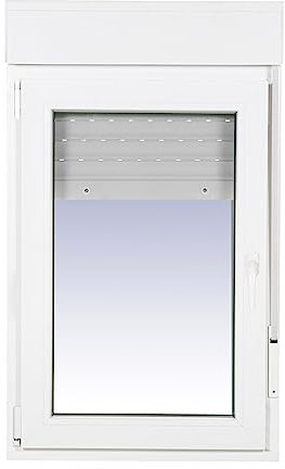 Ventanastock PVC 700x1155 Practicable Oscilobatiente Izquierda con Persiana 1 hoja