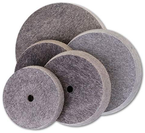 TronicXL Filz Polierscheibe 150 x 20 x 14 mm schräg 15° Filzscheibe Filzpolierscheibe zb Ersatzteil für Messerschleifer Profi…