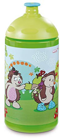 Nici 42956 Gourde Motif Ourson Criz Lee et hérisson Hedda et Henny Multicolore 19,5 cm Volume 500 ML