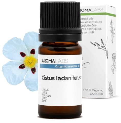 BIO - CISTUS Essential Oil - 5mL - 100% Pure, Natural, Chemotyped and AB Certified - AROMA LABS (French Brand)