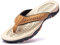 ChayChax Herren Zehentrenner Flip Flops Outdoor Sport Strand Sandalen Sommer Hausschuhe Badelatschen mit rutschfest Gummisohle,Khaki,45 EU