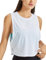 CRZ YOGA Damen Sport Tank Top Ärmelloses Leichte Fitness Crop Top Sommer Yoga Shirt Lässig Oberteile Sporttop Weiss 40