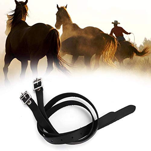 Amonida - Staffa per cavallo con fibbia a cavallo, in acciaio inox, 50 cm, colore: nero