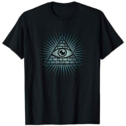 Allsehendes Auge, Symbol, Pyramide, Dreieck, Freimaurer, T-Shirt
